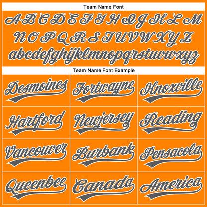 Custom Bay Orange Steel Gray-White Authentic Baseball Jersey - Sky-Custom