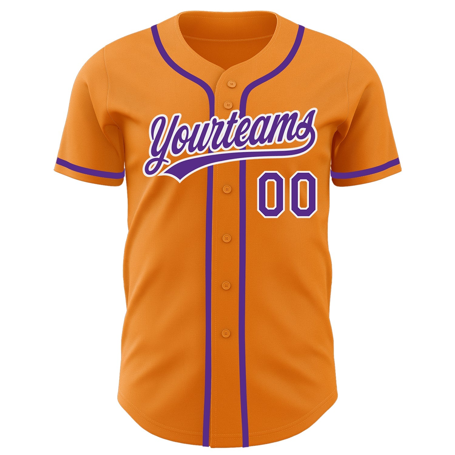 Custom Bay Orange Purple-White Authentic Baseball Jersey - Sky-Custom