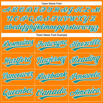 Custom Bay Orange Teal-White Authentic Baseball Jersey - Sky-Custom