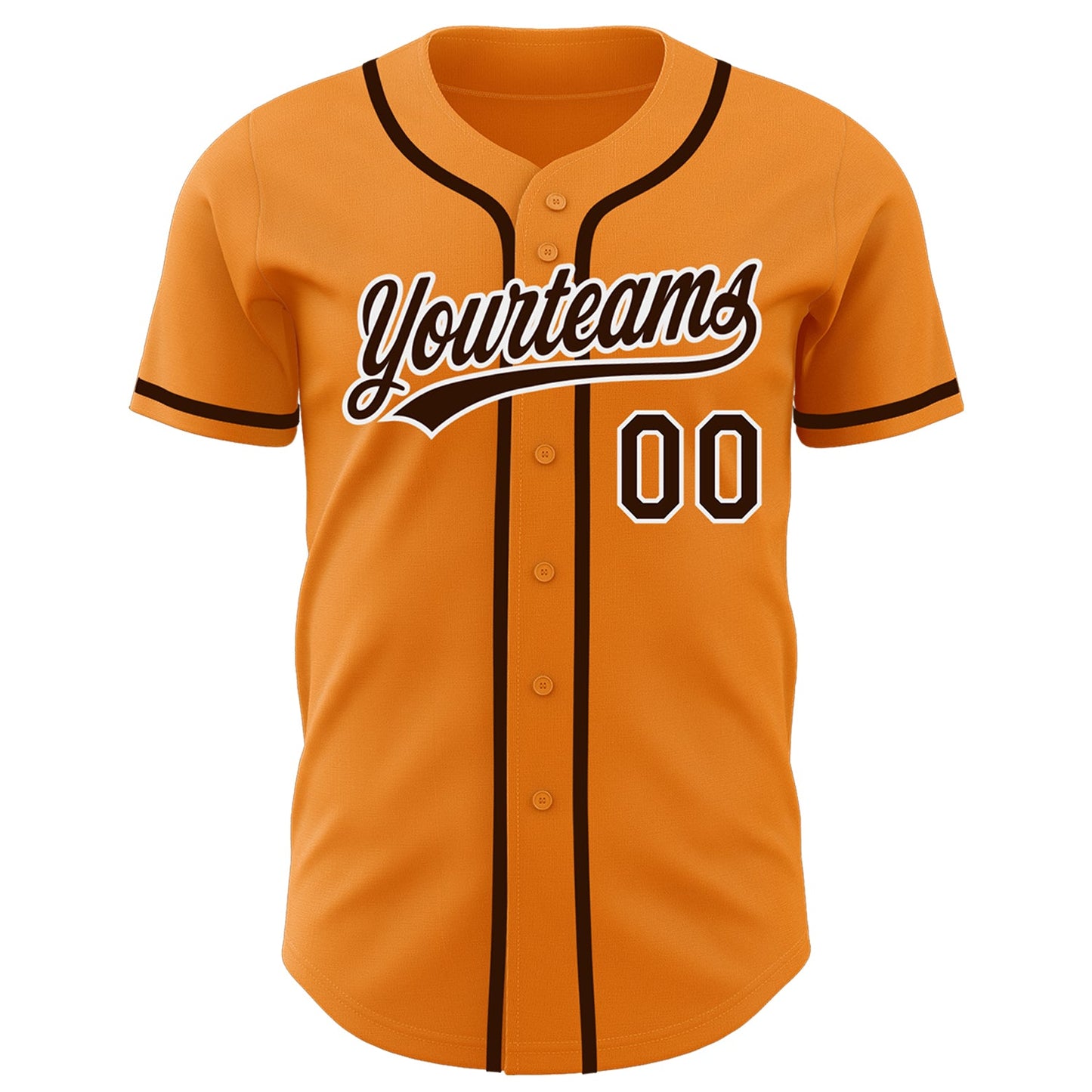 Custom Bay Orange Brown-White Authentic Baseball Jersey - Sky-Custom