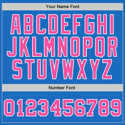 Custom Blue Pink-White Authentic Throwback Basketball Jersey - Sky-Custom