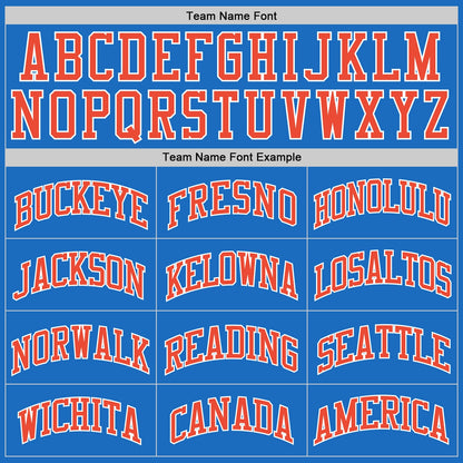 Custom Blue Orange-White Authentic Throwback Basketball Jersey - Sky-Custom
