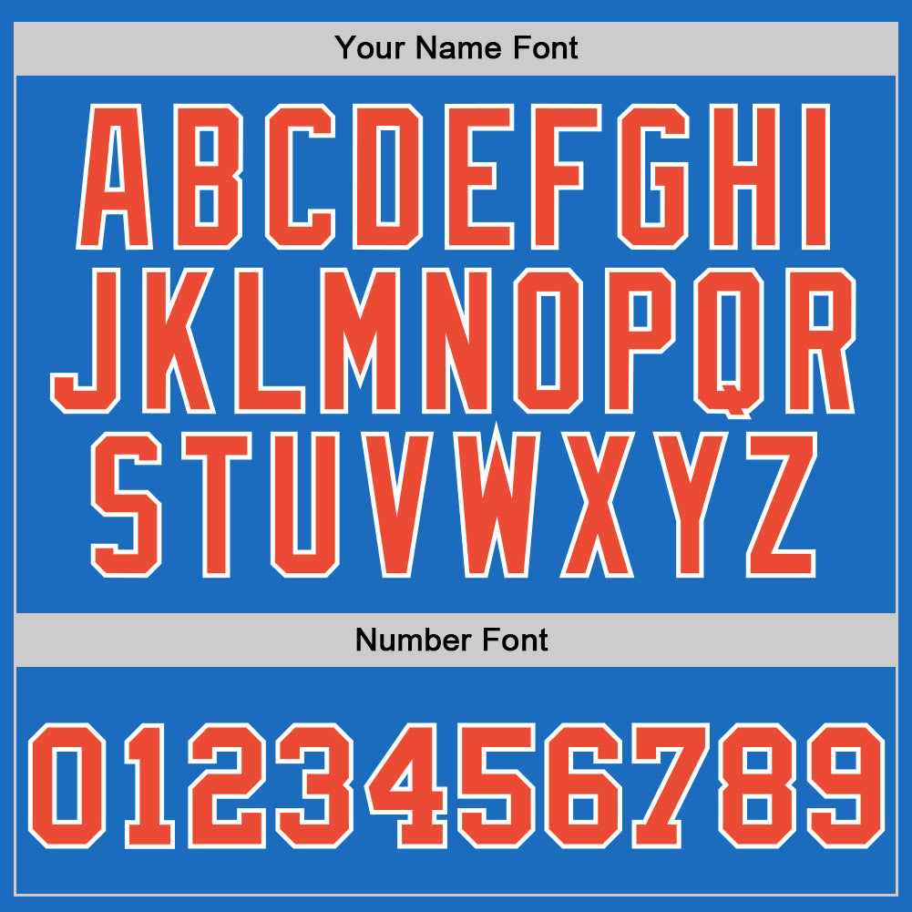 Custom Blue Orange-White Authentic Throwback Basketball Jersey - Sky-Custom