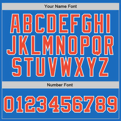 Custom Blue Orange-White Authentic Throwback Basketball Jersey - Sky-Custom