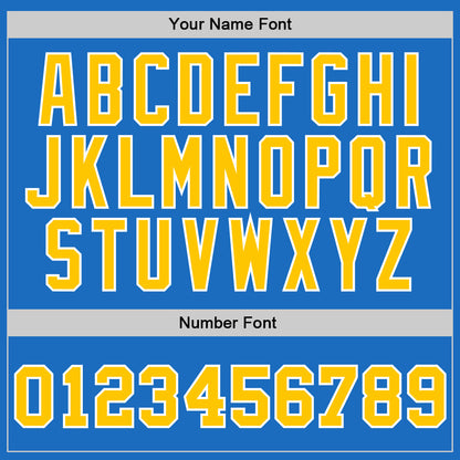 Custom Blue Gold-White Authentic Throwback Basketball Jersey - Sky-Custom