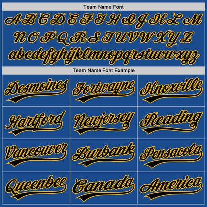 Custom Blue Gold-Black Authentic Throwback Baseball Jersey - Sky-Custom