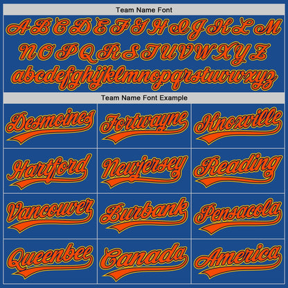 Custom Blue Gold Navy-Orange Authentic Throwback Baseball Jersey - Sky-Custom