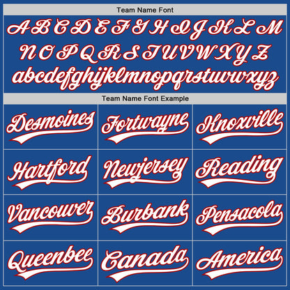 Custom Blue Red-Black Authentic Throwback Baseball Jersey - Sky-Custom