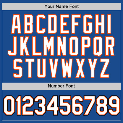 Custom Blue Orange-Black Authentic Throwback Baseball Jersey - Sky-Custom