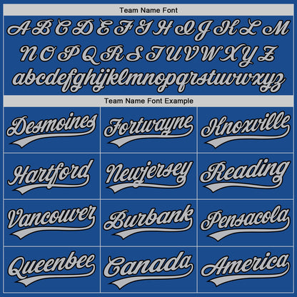 Custom Blue Black-Gray Authentic Throwback Baseball Jersey - Sky-Custom