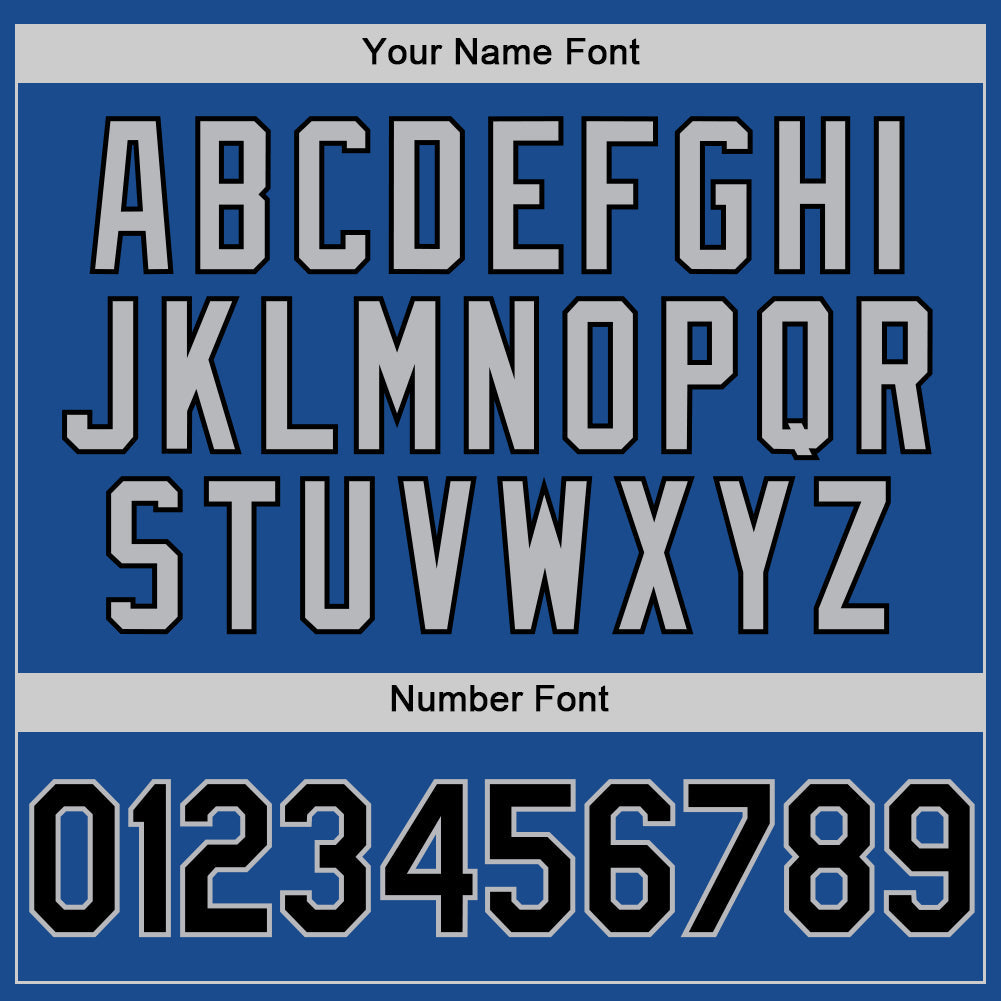 Custom Blue Black-Gray Authentic Throwback Baseball Jersey - Sky-Custom