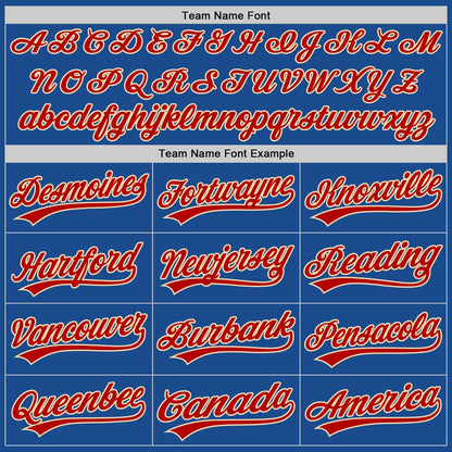 Custom Blue Red-Cream Authentic Throwback Baseball Jersey - Sky-Custom