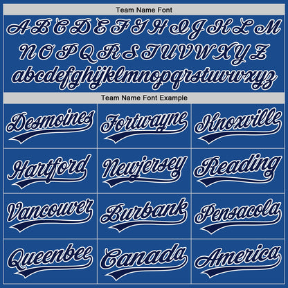 Custom Blue Gray Navy-White Authentic Throwback Baseball Jersey - Sky-Custom