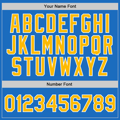 Custom Blue Gold-White Authentic Throwback Basketball Jersey - Sky-Custom