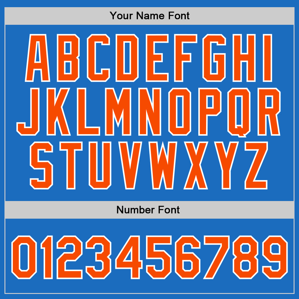 Custom Blue Orange-White Authentic Throwback Basketball Jersey - Sky-Custom