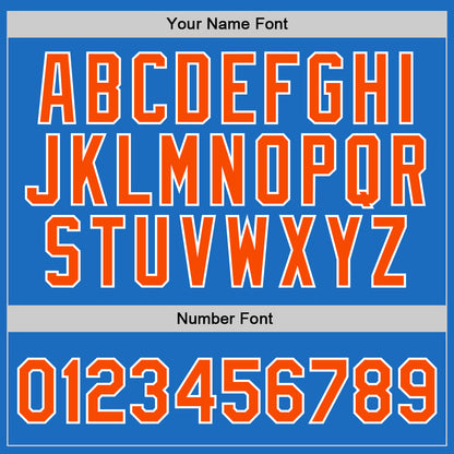 Custom Blue Orange-White Authentic Throwback Basketball Jersey - Sky-Custom