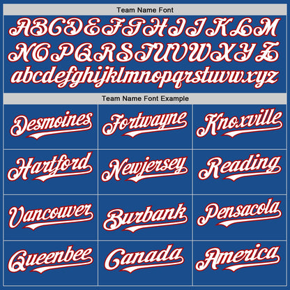 Custom Blue White-Red Mesh Authentic Throwback Baseball Jersey - Sky-Custom