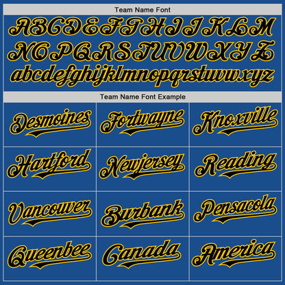 Custom Blue Black-Yellow Mesh Authentic Throwback Baseball Jersey - Sky-Custom