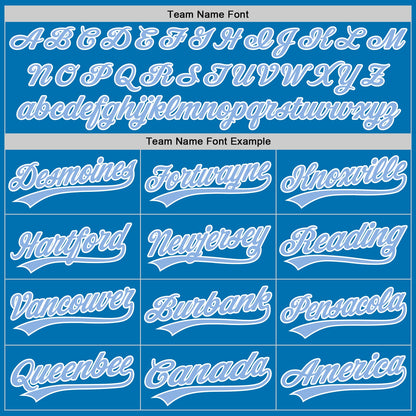 Custom Blue Light Blue-White Authentic Baseball Jersey - Sky-Custom