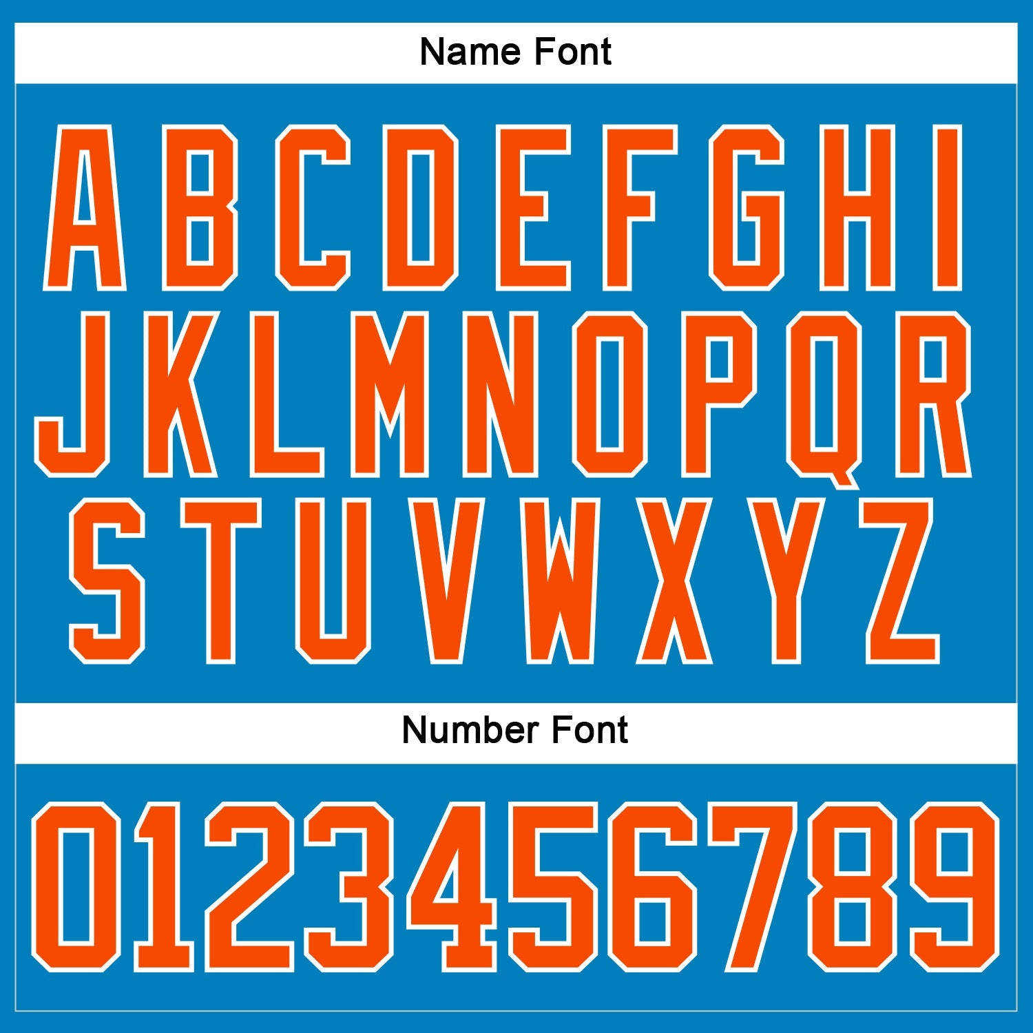 Custom Blue Orange-White Hockey Lace Neck Jersey - Sky-Custom