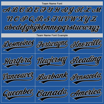 Custom Blue Black-Gray Authentic Throwback Baseball Jersey - Sky-Custom