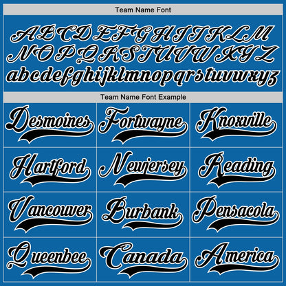 Custom Blue Black-White Hockey Jersey - Sky-Custom