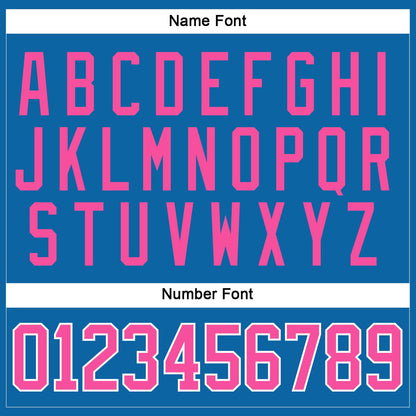 Custom Blue Pink-White Hockey Jersey - Sky-Custom