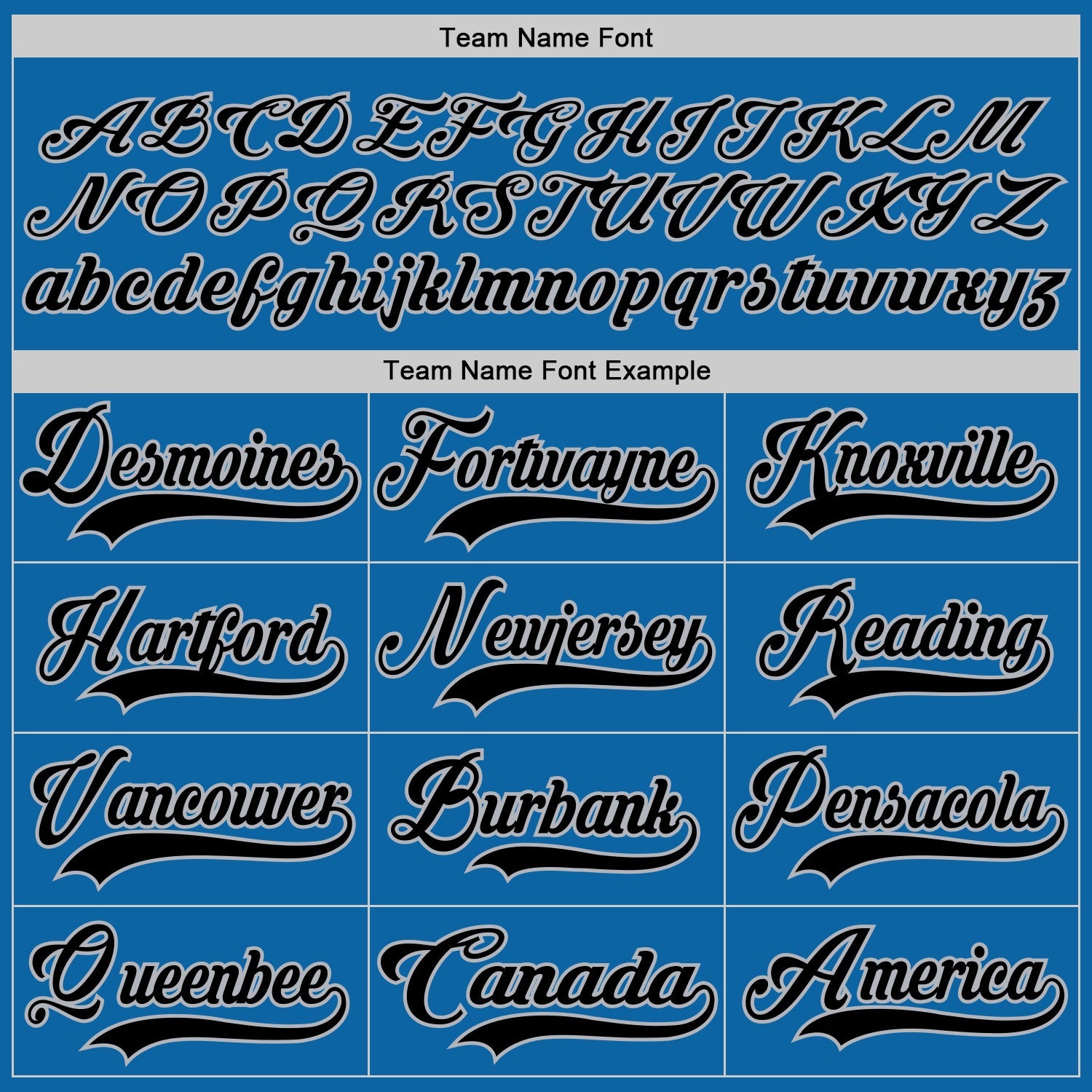 Custom Blue Black-Gray Hockey Jersey - Sky-Custom
