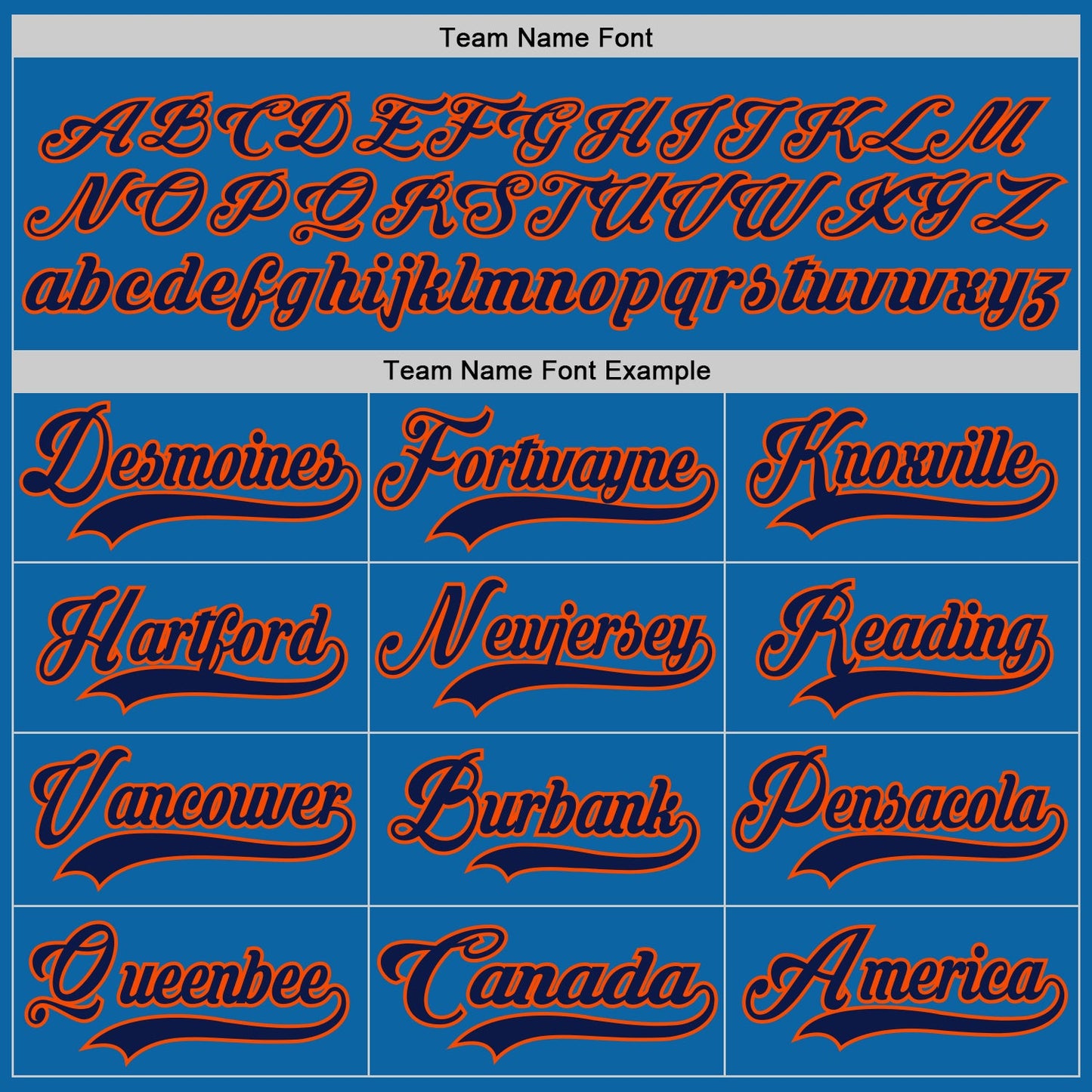 Custom Blue Navy-Orange Hockey Jersey - Sky-Custom
