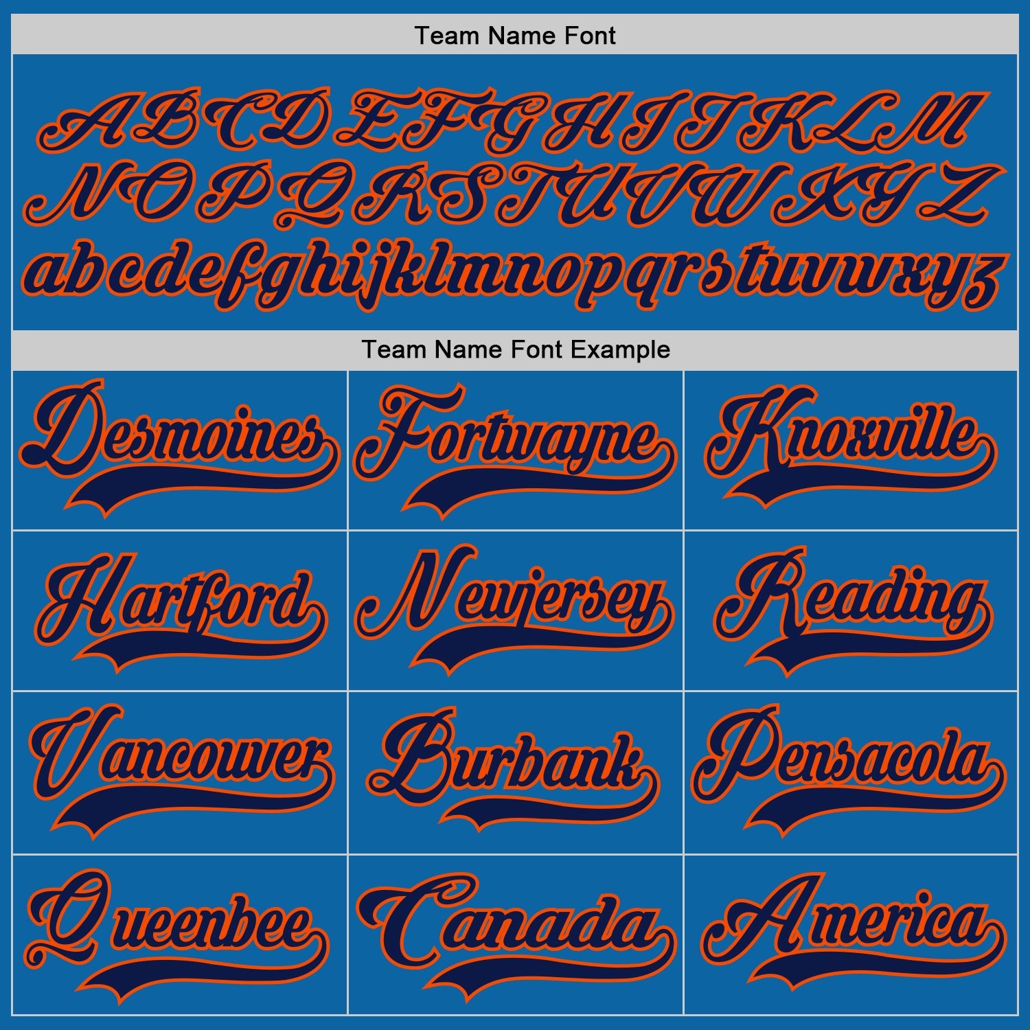 Custom Blue Navy-Orange Hockey Jersey - Sky-Custom