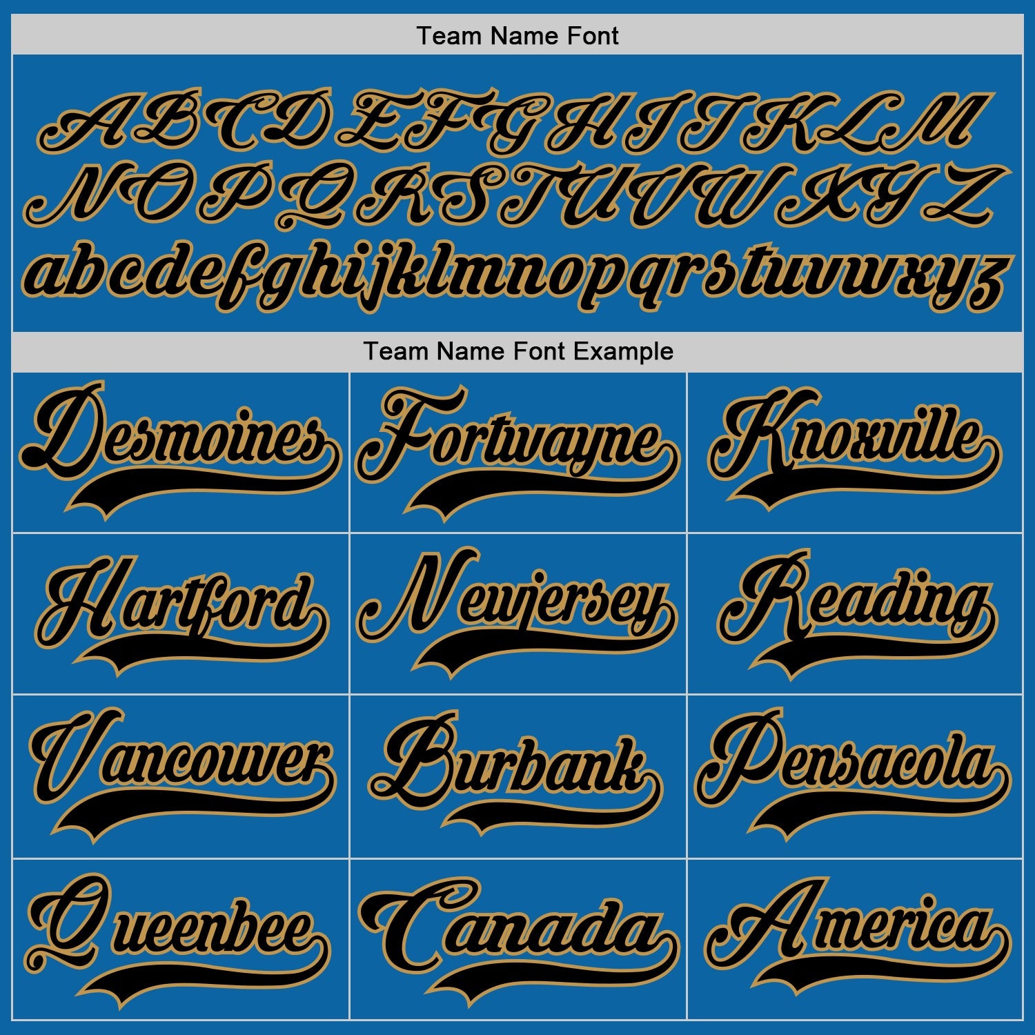 Custom Blue Black-Old Gold Hockey Jersey - Sky-Custom