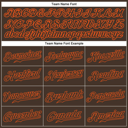 Custom Brown Brown-Orange Authentic Baseball Jersey - Sky-Custom