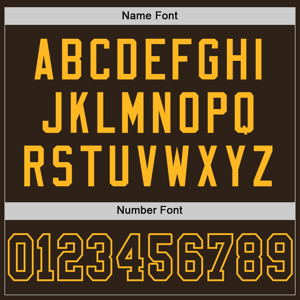 Custom Brown Brown-Gold Mesh Authentic Football Jersey - Sky-Custom