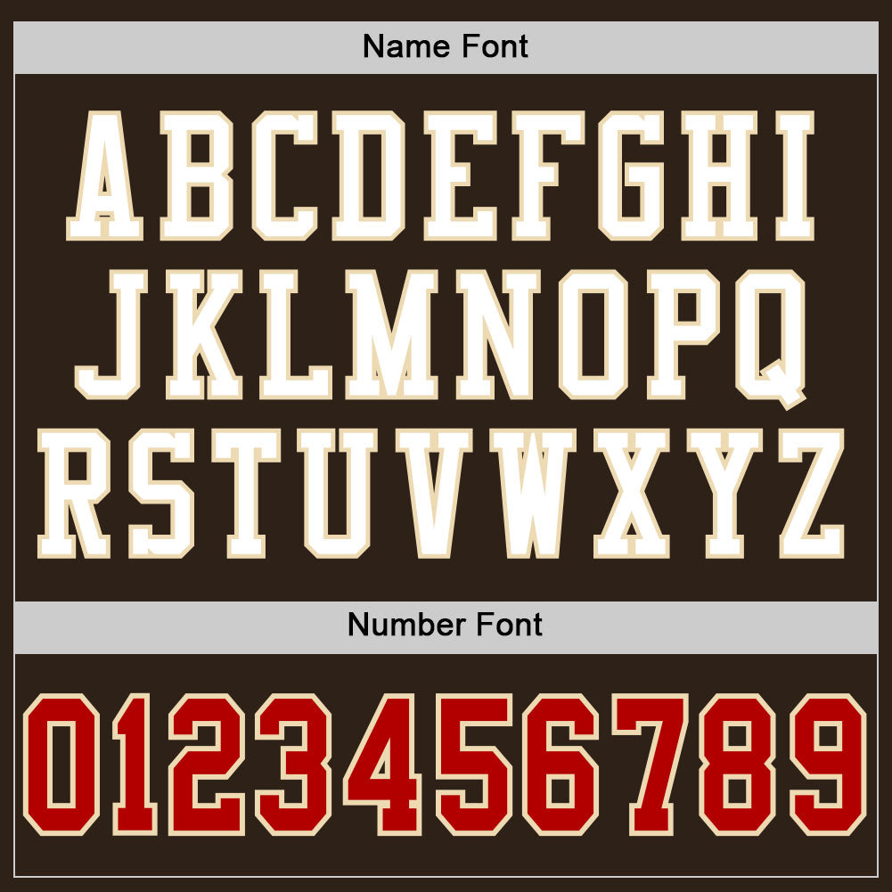 Custom Brown Red-Cream Mesh Authentic Football Jersey - Sky-Custom