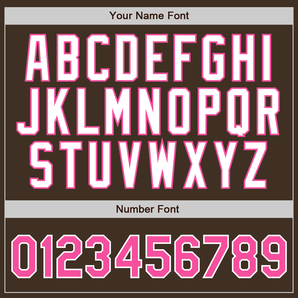 Custom Brown White Pinstripe Pink-White Authentic Baseball Jersey - Sky-Custom