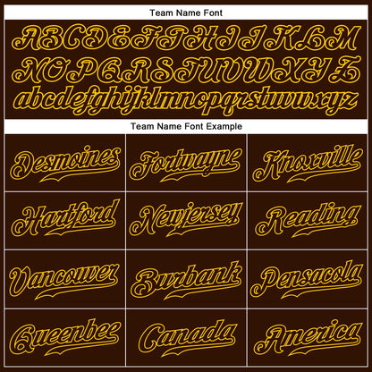 Custom Brown Brown-Gold Authentic Sleeveless Baseball Jersey - Sky-Custom