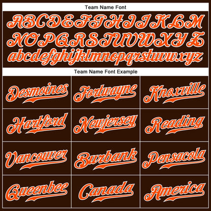 Custom Brown Orange-White Authentic Sleeveless Baseball Jersey - Sky-Custom