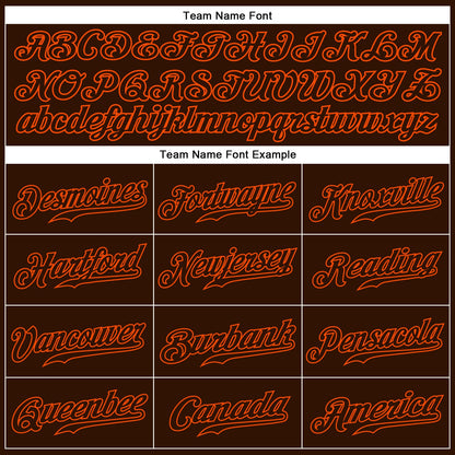 Custom Brown Brown-Orange Authentic Sleeveless Baseball Jersey - Sky-Custom