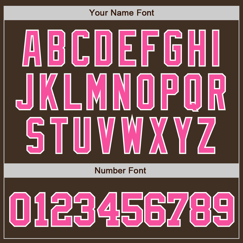 Custom Brown Pink-White Authentic Baseball Jersey - Sky-Custom