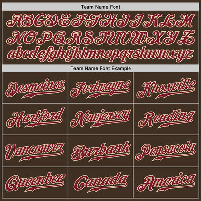 Custom Brown Crimson-City Cream Authentic Baseball Jersey - Sky-Custom