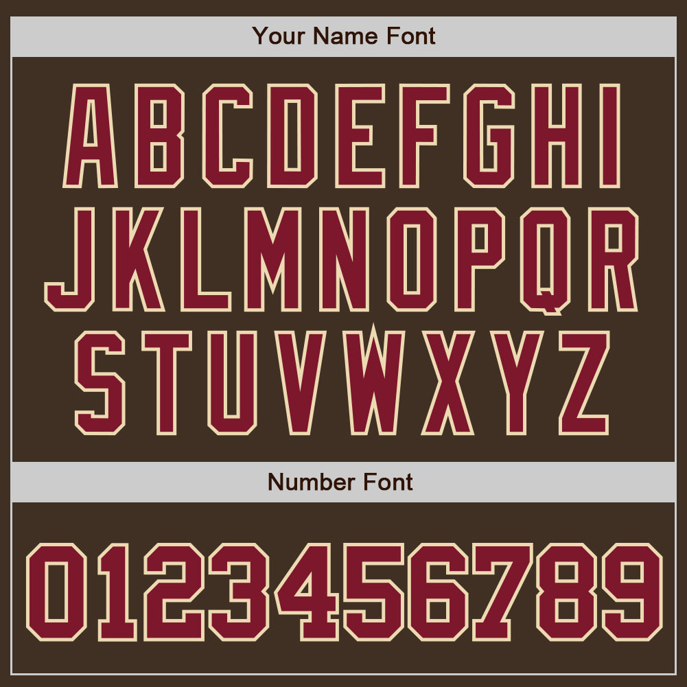 Custom Brown Crimson-City Cream Authentic Baseball Jersey - Sky-Custom