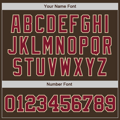Custom Brown Crimson-City Cream Authentic Baseball Jersey - Sky-Custom