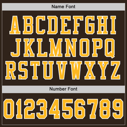 Custom Brown Gold-White Mesh Authentic Football Jersey - Sky-Custom
