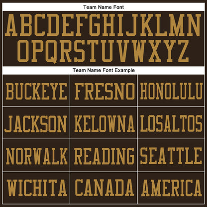 Custom Brown Old Gold-White Mesh Authentic Football Jersey - Sky-Custom