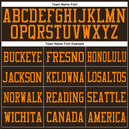 Custom Brown Bay Orange Mesh Authentic Football Jersey - Sky-Custom