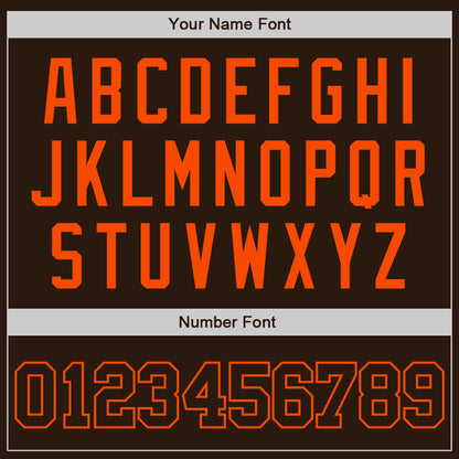 Custom Brown Brown-Orange Authentic Baseball Jersey - Sky-Custom