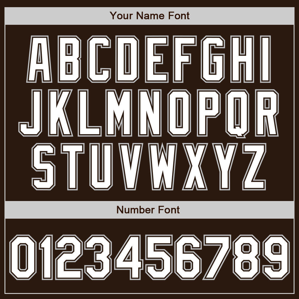 Custom Brown White-Gray Authentic Baseball Jersey - Sky-Custom