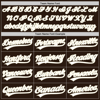 Custom Brown White-Cream Authentic Baseball Jersey - Sky-Custom