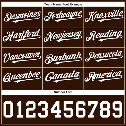 Custom Brown White Authentic Baseball Jersey - Sky-Custom
