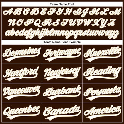 Custom Brown White Pinstripe City Cream Authentic Baseball Jersey - Sky-Custom